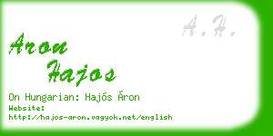 aron hajos business card
